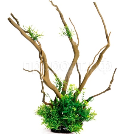 Грот Коряга с растениями XL 340*90*380мм/74044212/Триол Грот Коряга с растениями XL 340*90*380мм/74044212/Триол