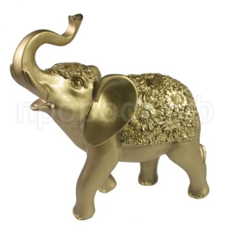 Слон (светлое золото) L19W7H20см 713863/D151