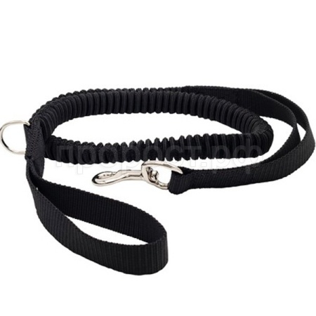 Поводок амортизирующий 25мм с двумя ручками карабин стальной135-235см/19100902/Каскад Поводок амортизирующий 25мм с двумя ручками карабин стальной135-235см/19100902/Каскад