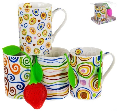 Кружка с ситечком силикон 144-09005 /24шт/PSF