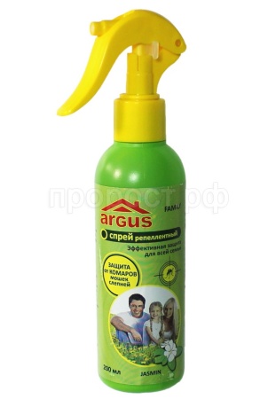 ARGUS FAMILY лосьон-спрей от комаров 4ч защиты 200мл