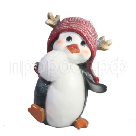 Пингвиненок со снежком (в правом крыле) L12W11H17 716268/W237