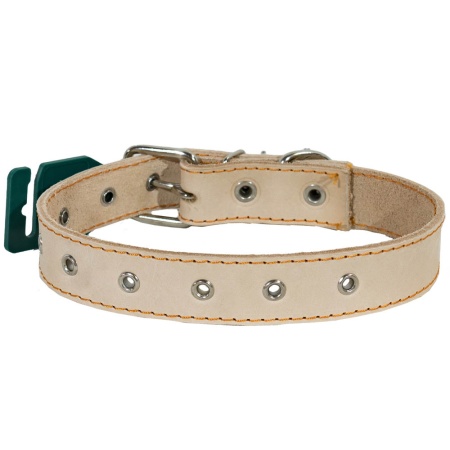 Ошейник кожа белый 1сл 30мм DONBARON Ошейник кожа белый 1сл 30мм DONBARON