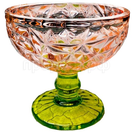 Креманка розово-салатовый 300мл /5181/1-Н5 /9шт/ДК