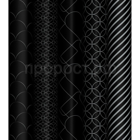 Упаковочная бумага 70*100см "Pattern on black", 80г/м2, глянц.  MESHU/358115/Рельеф Упаковочная бумага 70*100см "Pattern on black", 80г/м2, глянц.  MESHU/358115/Рельеф
