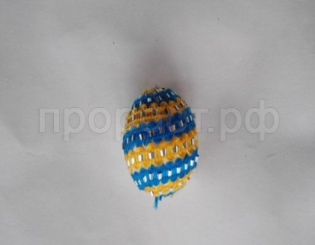 Игрушка для кошек Мяч сине-желтый с серебром 3,8см DE-021 6шт.