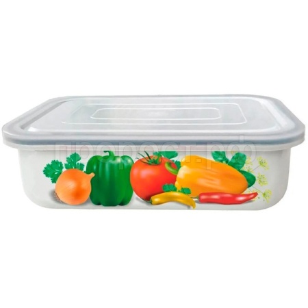 Лоток 1,5л белая с пэт крышкой белый Осенний урожай 42504-082/4.03-У9 /9шт/Керчь