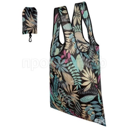 Сумка складная 38*55см Листья полиэстер 104372 /100шт/Рыжий Кот