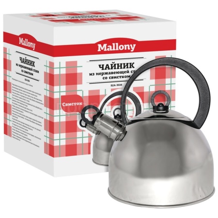 Чайник 2,2л DJA-3026 нерж.сталь, со свистком, капс.дно/6шт/900056