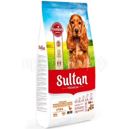 Собаки Султан Премиум для мини пород утка 10кг/6421