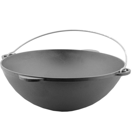 Казан татарский 12л чугунный D32 с крышкой-сковородой и дужкой  Казан татарский 12л чугунный D32 с крышкой-сковородой и дужкой