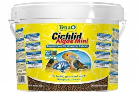 Корм для рыб Tetra Cichlid Algae Mini ведро 10 л мини-шарики для небольших цихлид Корм для рыб Tetra Cichlid Algae Mini ведро 10 л мини-шарики для небольших цихлид