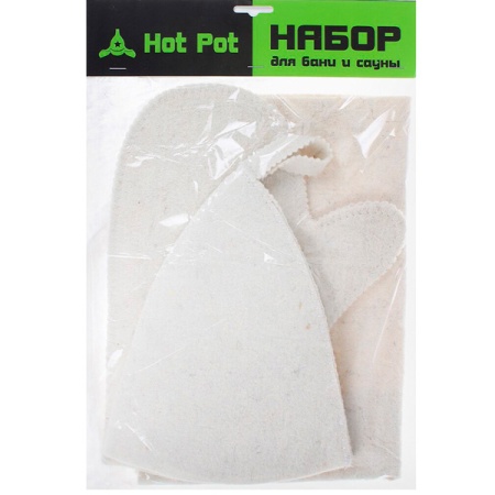 Набор подарочный "Банные штучки" 3 предмета(шапка,коврик,рукавица) 42013/20шт/Профит