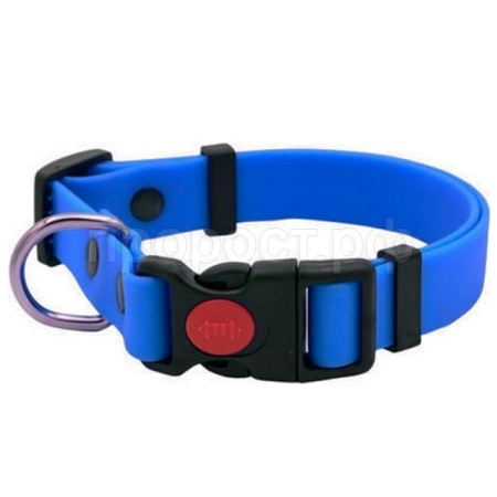 Ошейник биотан 20мм с фастексом синий 30-42см матовый желтый/30120401-04/Каскад Ошейник биотан 20мм с фастексом синий 30-42см матовый желтый/30120401-04/Каскад