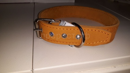 Ошейник кожа 35мм безразмерный на ферте 60см/41004 Ошейник кожа 35мм безразмерный на ферте 60см/41004