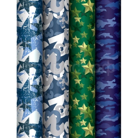 Упаковочная бумага 70*100см "Military" 80г/м2 глянц. ассорти, 4 дизайна MESHU/Рельеф Упаковочная бумага 70*100см "Military" 80г/м2 глянц. ассорти, 4 дизайна MESHU/Рельеф