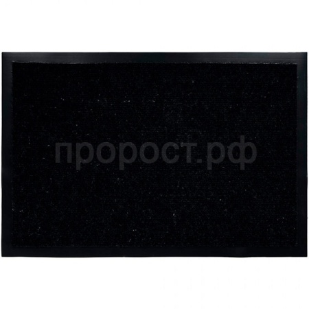 Коврик придверный 60*90см VORTEX "TRIP" влаговп. ребристый черный 24196