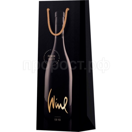 Пакет подарочный 12*36*8,5см "Black" матовое ламинирование, отд.фольгой, под бутылку MESHU /Рельеф Пакет подарочный 12*36*8,5см "Black" матовое ламинирование, отд.фольгой, под бутылку MESHU /Рельеф