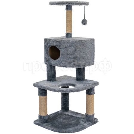 Когтеточка Комплекс БАНДЖИ угловой игр.мух.джут 55*55*130,5см дымчатый/8213/Дарэленд
