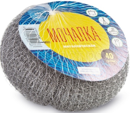 Мочалка д/посуды (1шт) металл. плетеная СП-022 /200шт/ АкваМаг