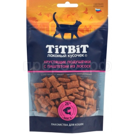 Лакомство К Подушечки с паштетом лосося 60г/025314