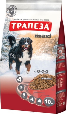 Корм для собак крупных пород Трапеза Макси 10кг/3072